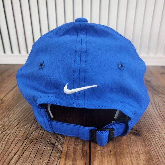 Nike Legacy91 Dri-Fit Strapback Hat Cap Blue Running Athletic Sports Swoosh Gym - Picture 5 of 12